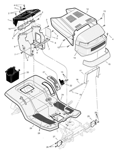 Part Location Diagram of 093149MA Briggs and Stratton Grille assy- 3520 - b